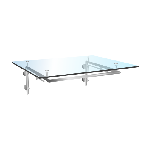 Стеклянный навес на Г-образном каркасе